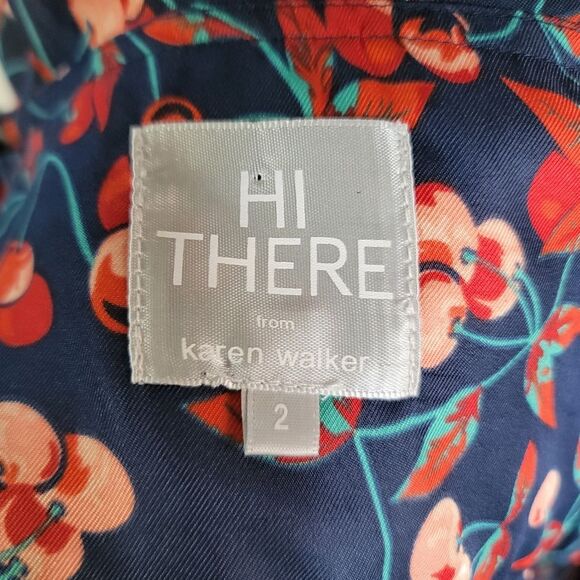 Hi There By Karen Walker Cherry Wrap Dress Size 2 - Picture 7 of 8
